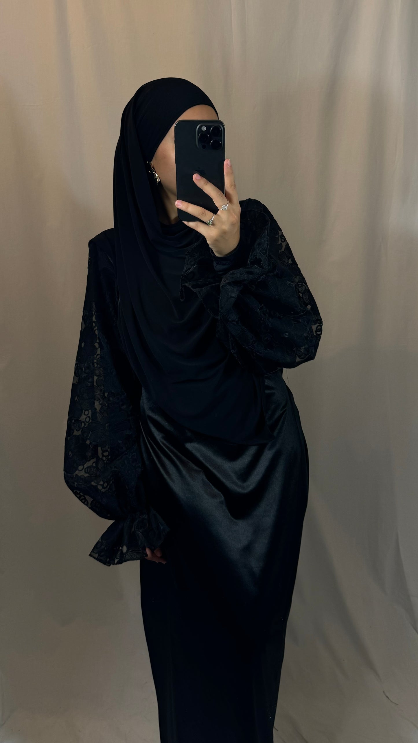 ROBE CACHE COEUR KIMONO NIHAL - NOIR