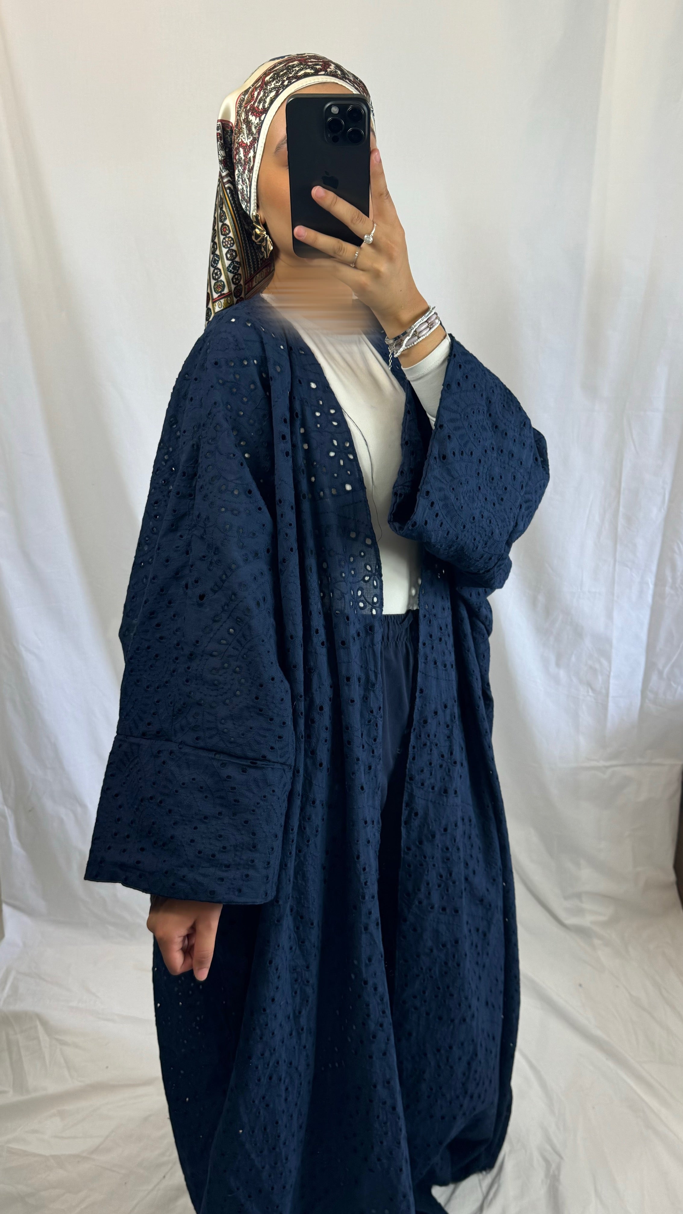 KIMONO CRÉATION ZAHRA - BLEU MARINE