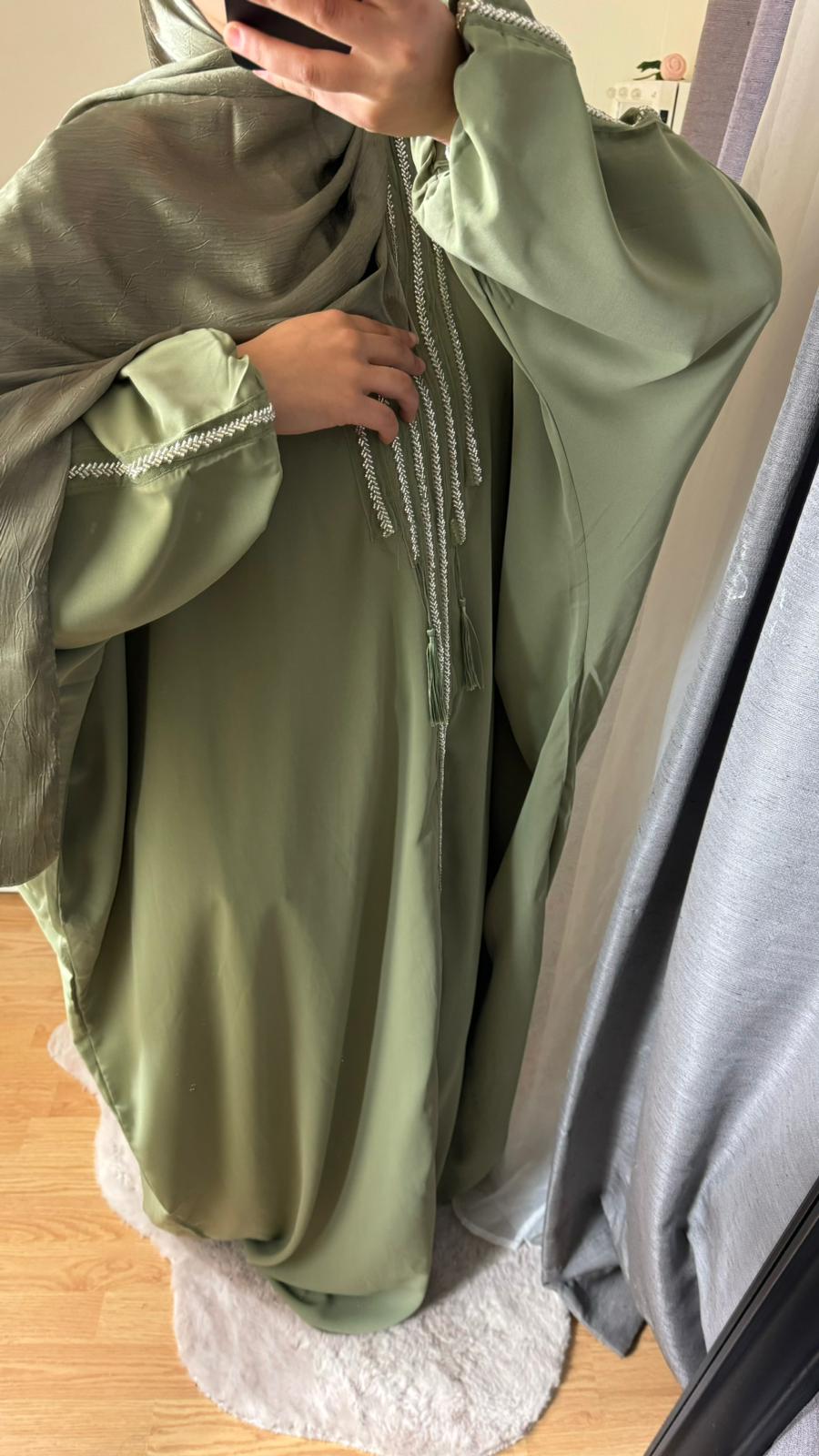 ABAYA PERLÉ - KAKI