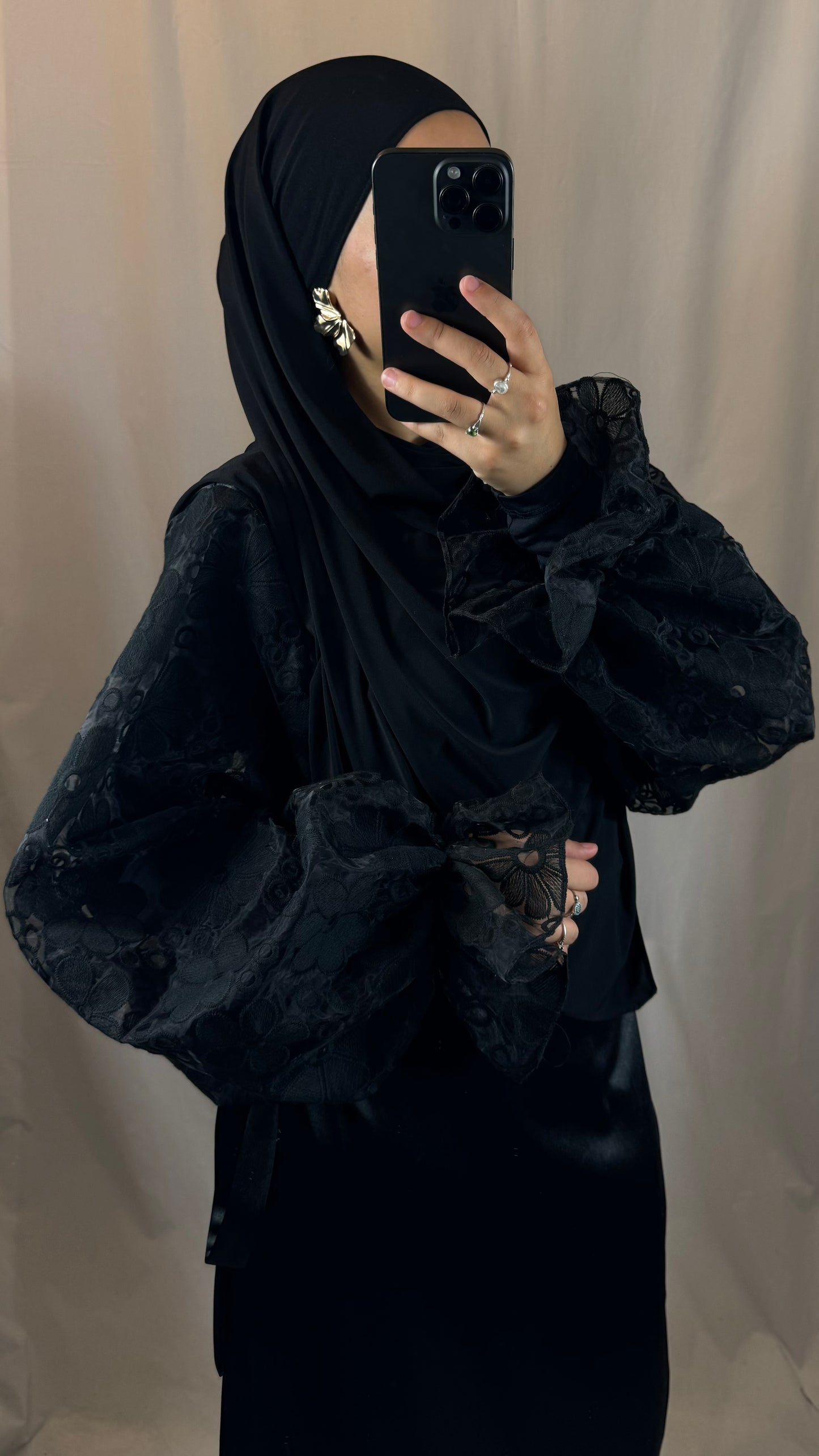 ROBE CACHE COEUR KIMONO NIHAL - NOIR