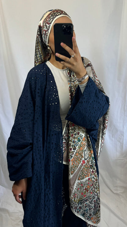 KIMONO CRÉATION ZAHRA - BLEU MARINE