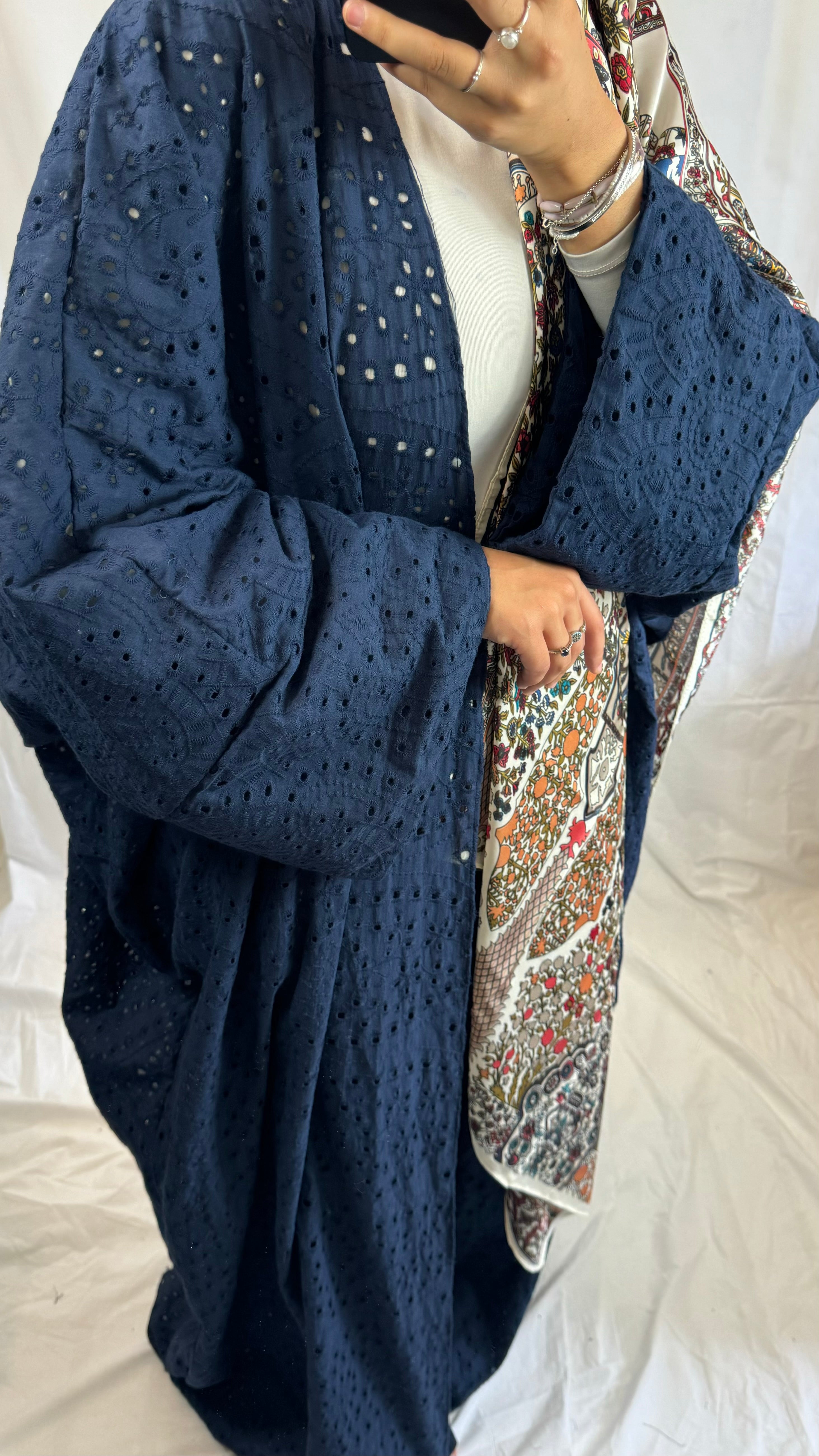 KIMONO CRÉATION ZAHRA - BLEU MARINE