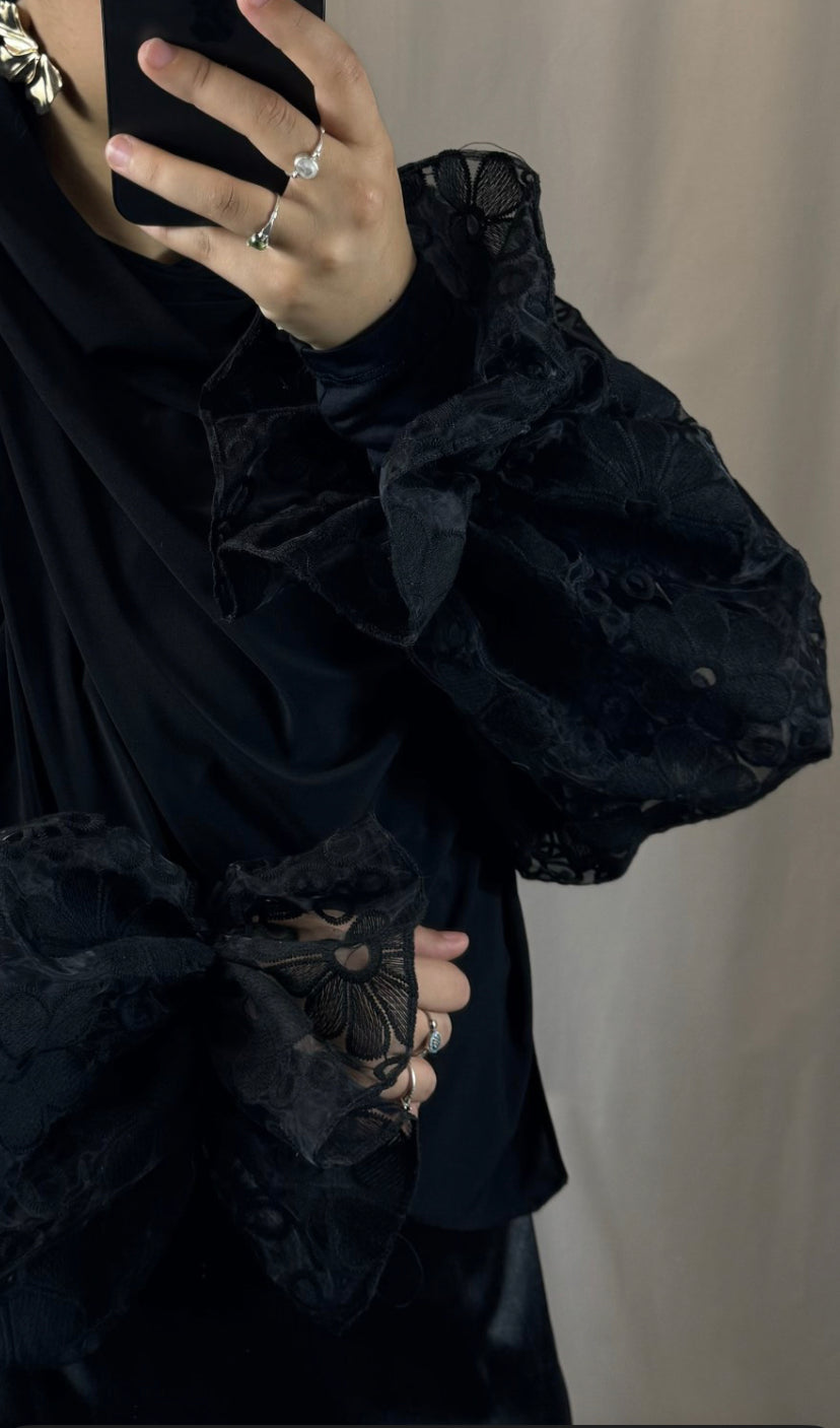 ROBE CACHE COEUR KIMONO NIHAL - NOIR