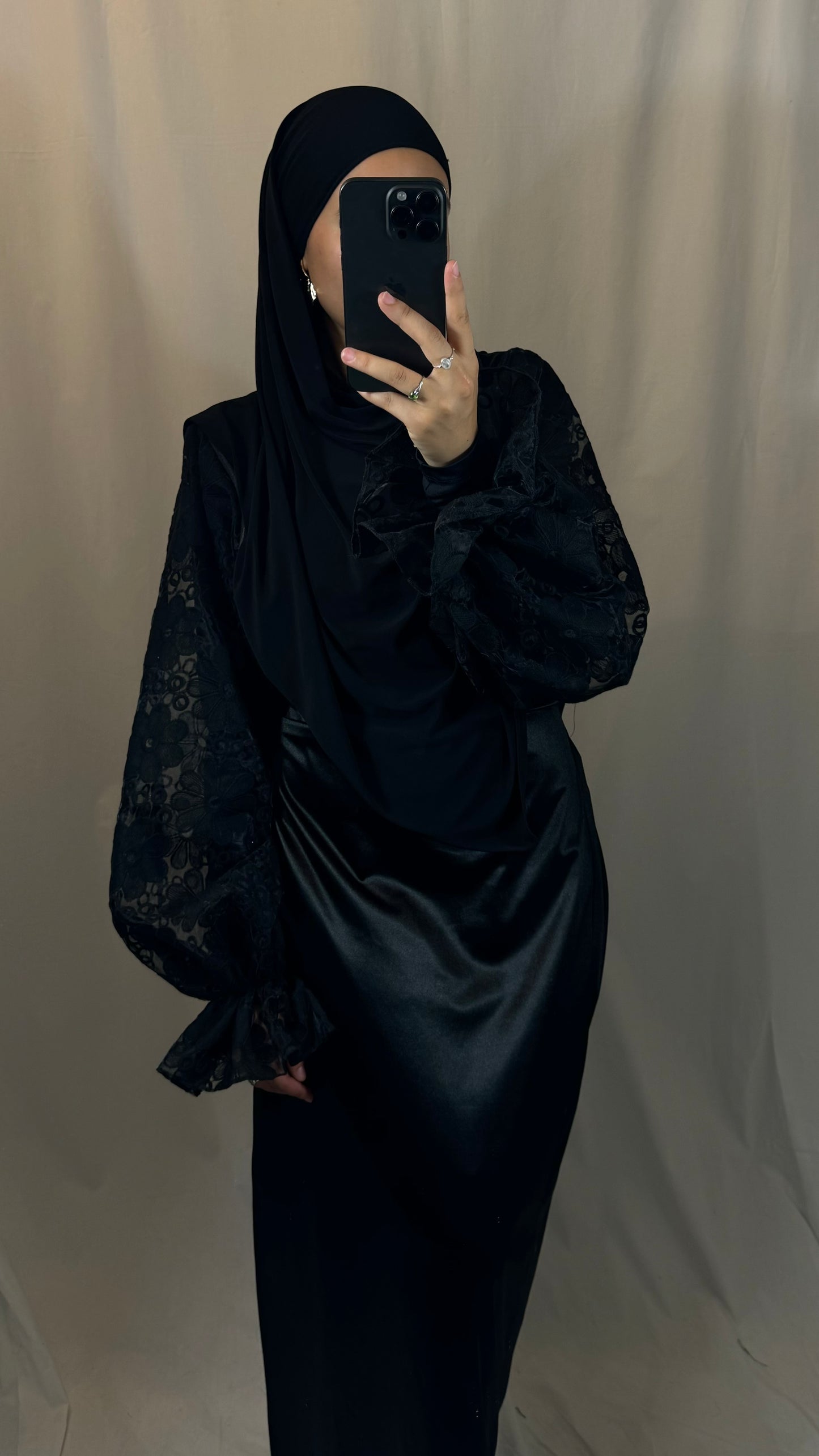 ROBE CACHE COEUR KIMONO NIHAL - NOIR