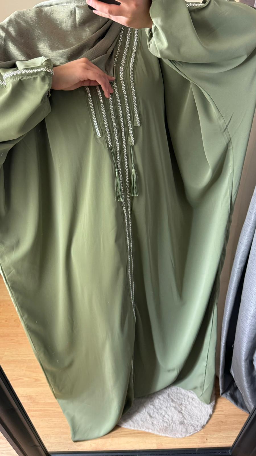 ABAYA PERLÉ - KAKI