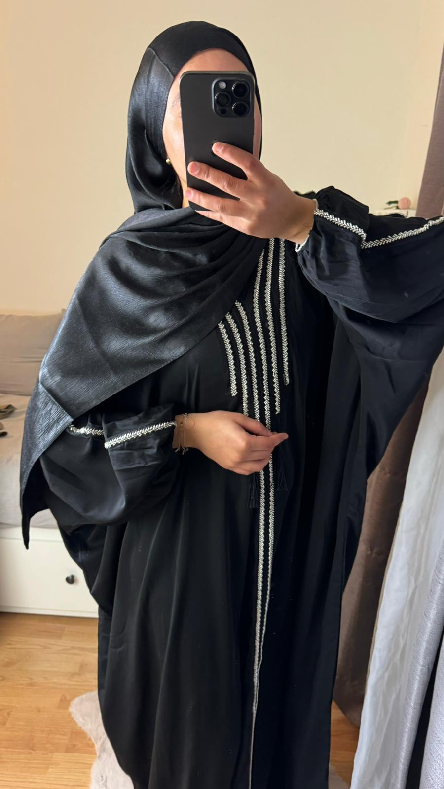 ABAYA PERLÉ - NOIR